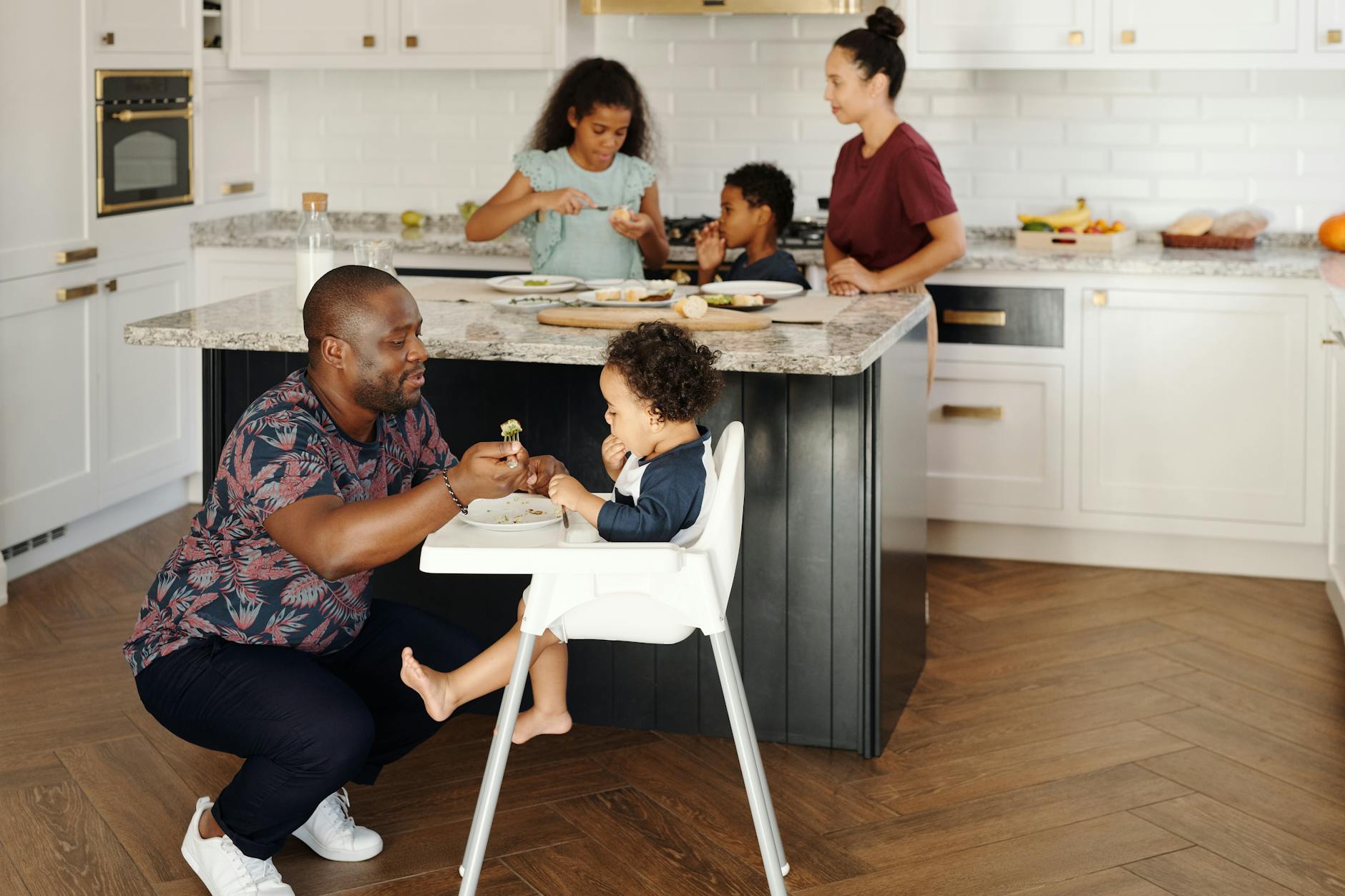 Familia en hogar saludable